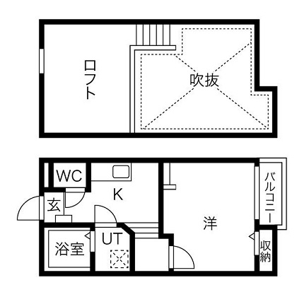 名古屋市瑞穂区明前町のアパートの間取り