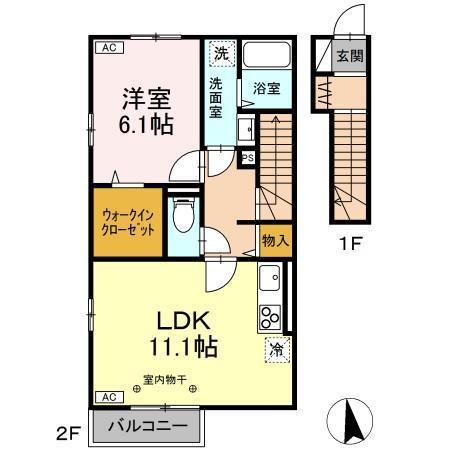 Ｄ－ｒｏｏｍ南二番町　Ｃの間取り