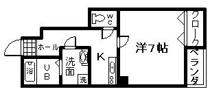 泉佐野市鶴原のアパートの間取り