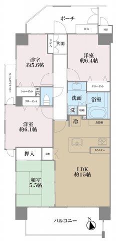 中葛西グリーンホームズIIの間取り