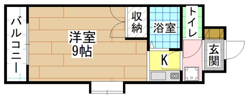 北九州市門司区東新町のマンションの間取り