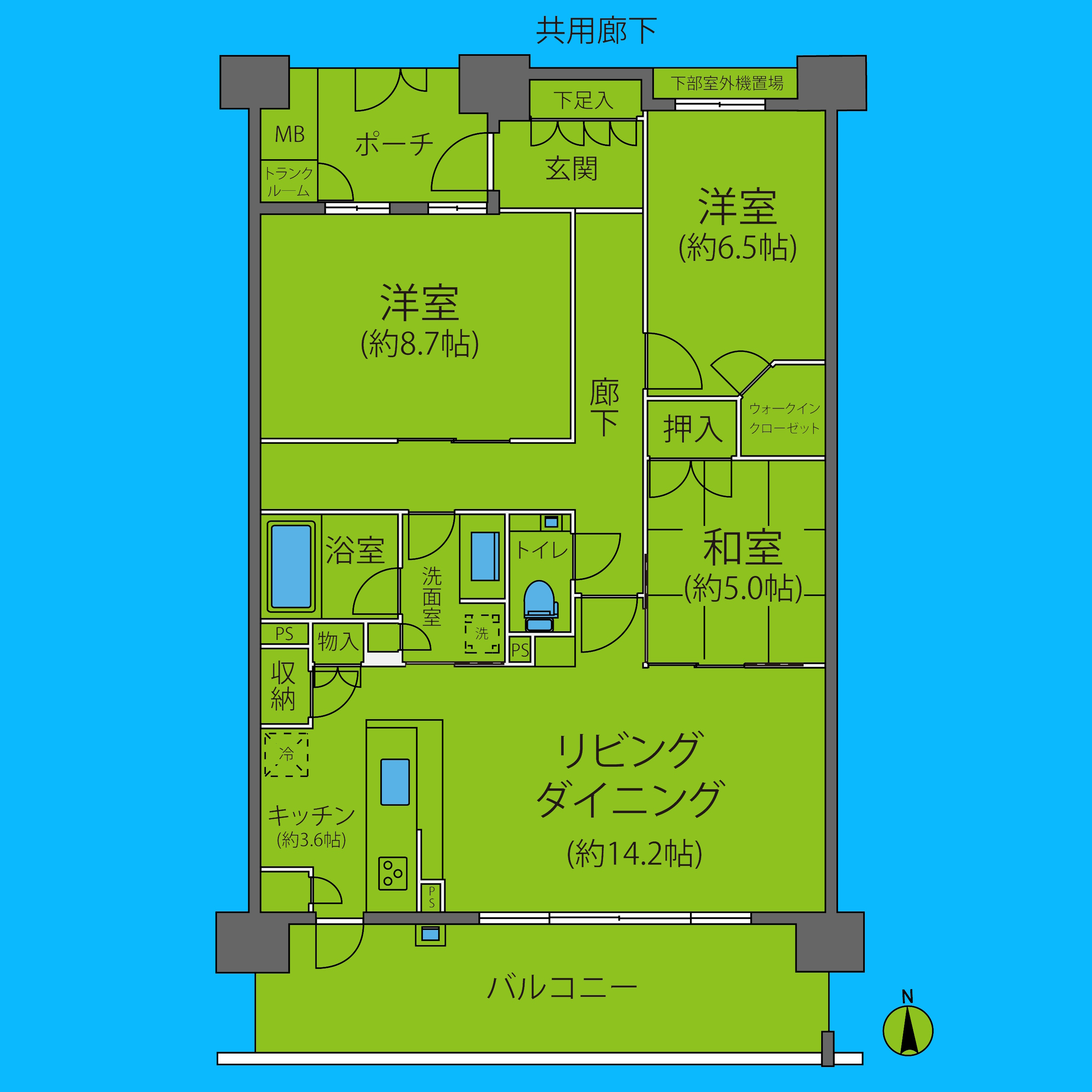 川崎市麻生区はるひ野のマンションの間取り