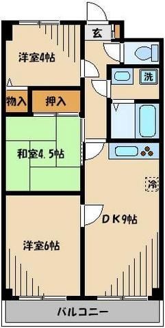 さいたま市桜区南元宿のマンションの間取り