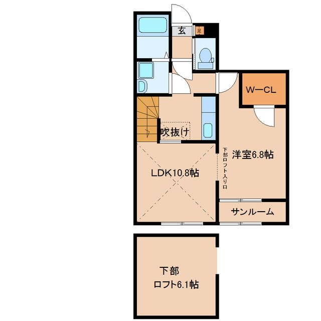 仮）利府町森郷新築アパートの間取り