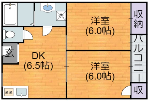 大阪市平野区加美東のマンションの間取り