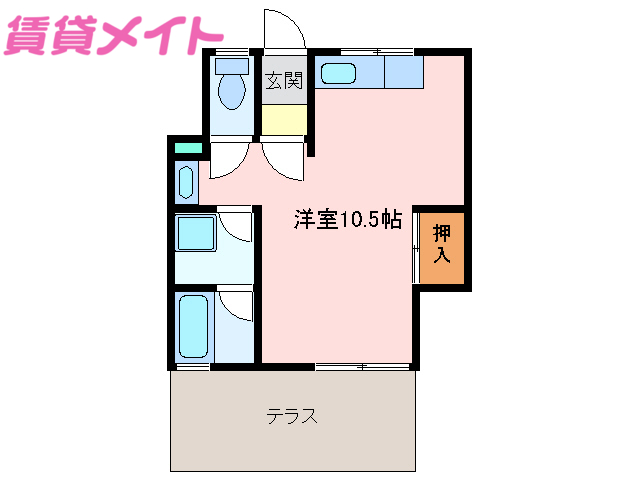 度会郡大紀町滝原のアパートの間取り