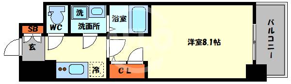 エスリードレジデンス弁天町グランデの間取り