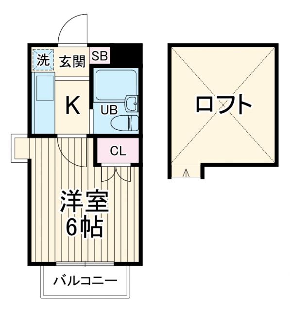 越谷市西方のアパートの間取り