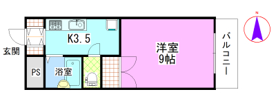 ＹＳハイツ21原尾島の間取り