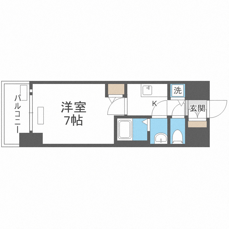 プレサンス大阪福島シエルの間取り