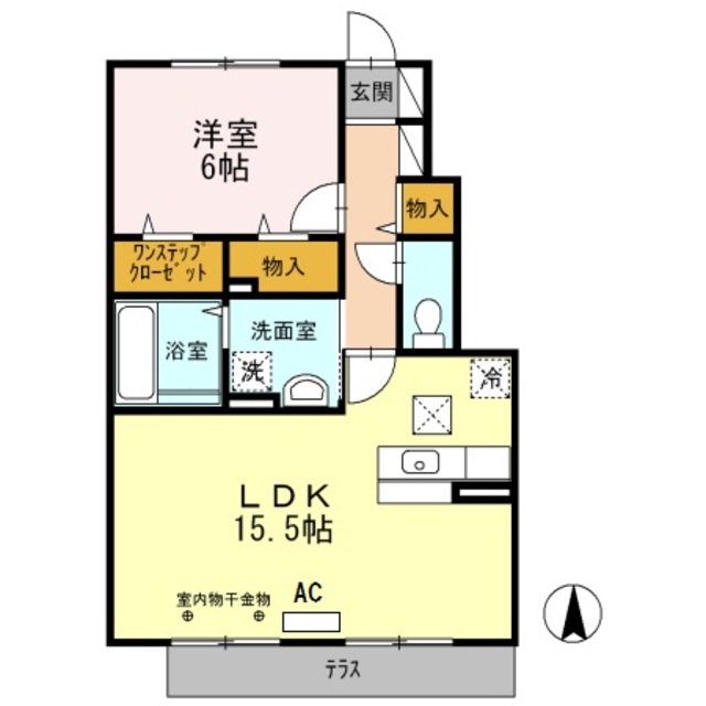 八尾市柏村町のアパートの間取り