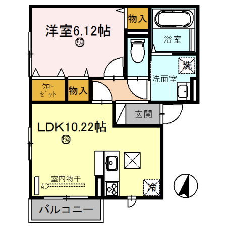 揖保郡太子町糸井のアパートの間取り