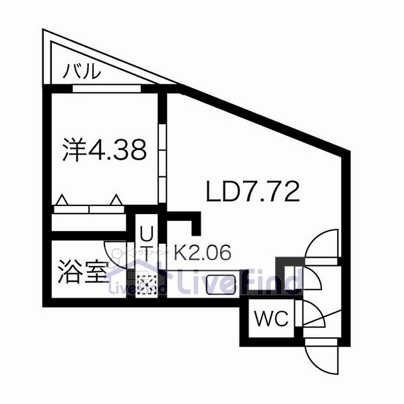 【札幌市厚別区厚別中央四条のマンションの間取り】