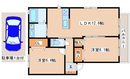 【サンメゾン五色山の間取り】