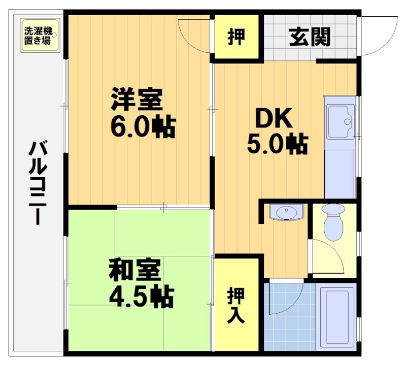 ハイツ京ノ道の間取り