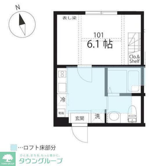 横浜市鶴見区諏訪坂のアパートの間取り