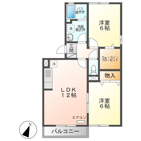 シャルマン　Aの間取り