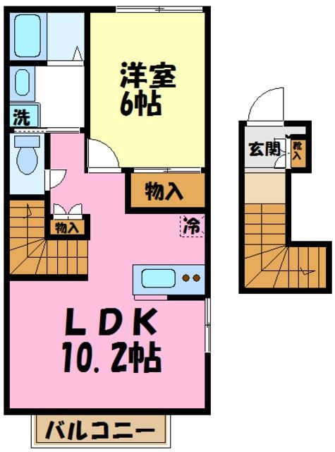 川崎市高津区坂戸のアパートの間取り