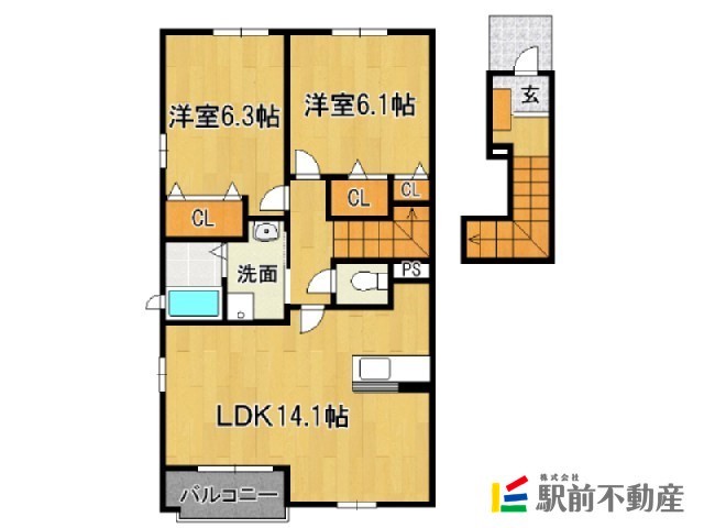 フローリア漣３号館の間取り