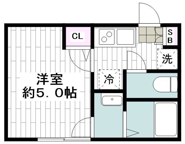 横須賀市鷹取のアパートの間取り