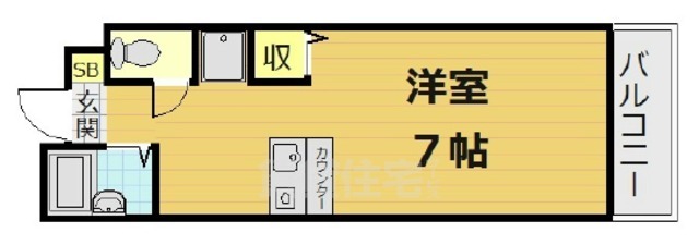 京都市伏見区深草ヲカヤ町のマンションの間取り