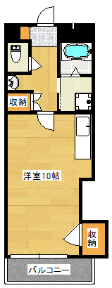 鹿児島市東郡元町のマンションの間取り