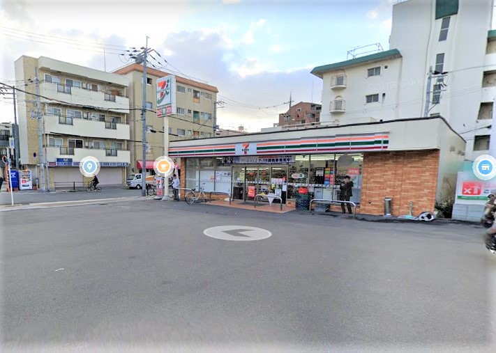 コンビニ　セブンイレブン大阪南住吉1丁目店（コンビニ）まで136m