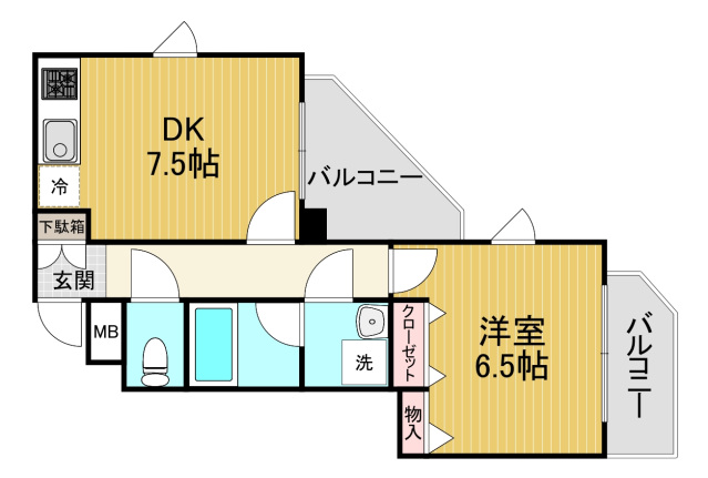 都営浅草線 馬込駅 徒歩5分 3階建 築26年の間取り写真