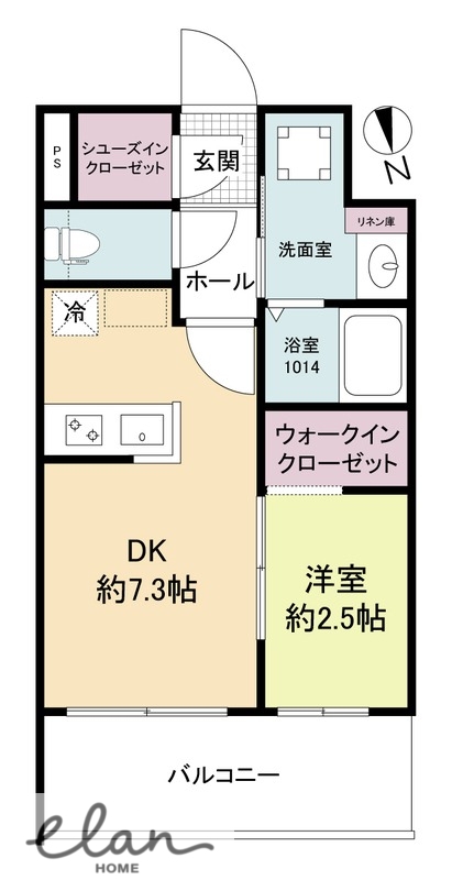 地下鉄谷町線 野江内代駅 徒歩4分 12階建 築2年の間取り写真
