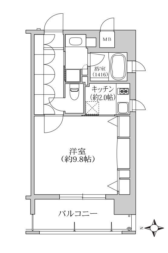 KAISEI梅田の間取り写真