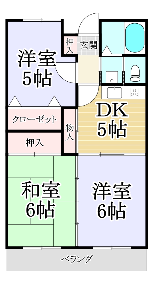 六興ヒルズ　岩沼の間取り