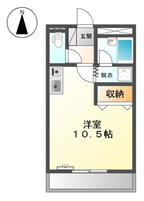 犬山市大字上野のマンションの間取り