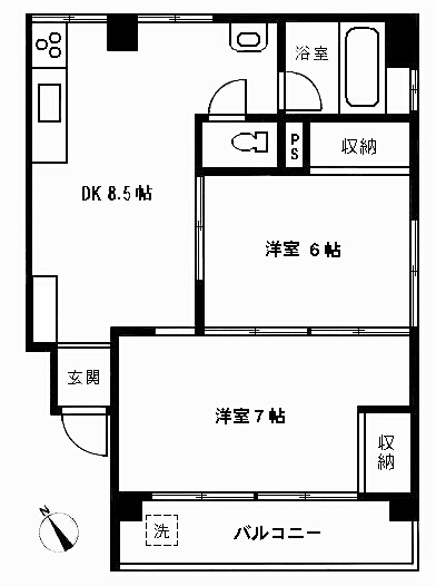 八幡ロイヤルの間取り