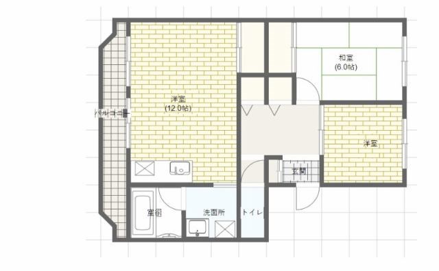 姫路市新在家のマンションの間取り