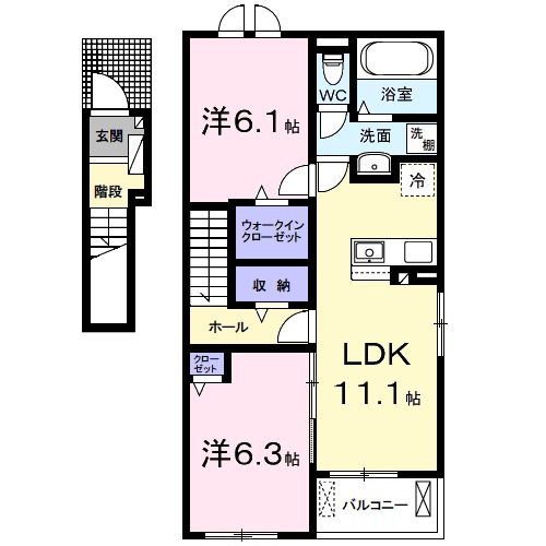 富津市大堀のアパートの間取り