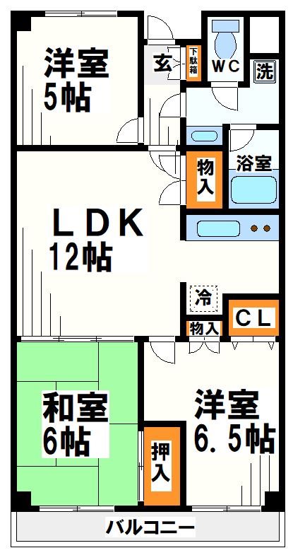 世田谷区北烏山のマンションの間取り