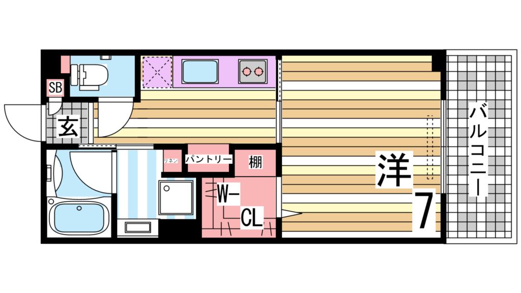 神戸市垂水区川原のマンションの間取り