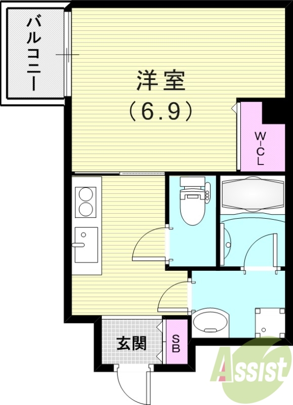 アクシア東有岡の間取り