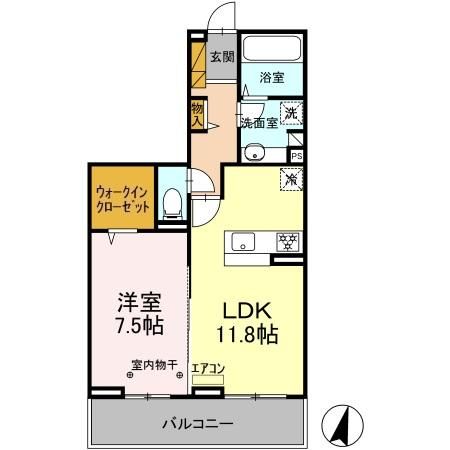 流山市市野谷のマンションの間取り