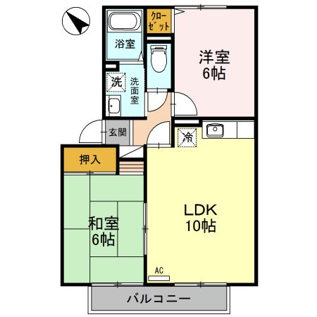 上越市新町のアパートの間取り