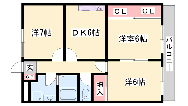 ＹＫＲシャンボールの間取り