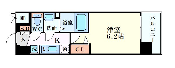 プレサンスOSAKA三国ネオスの間取り