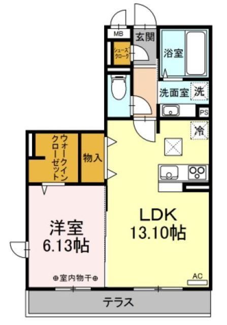 日野市百草のアパートの間取り