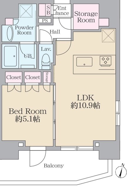 レーヴシティ千駄ヶ谷の間取り