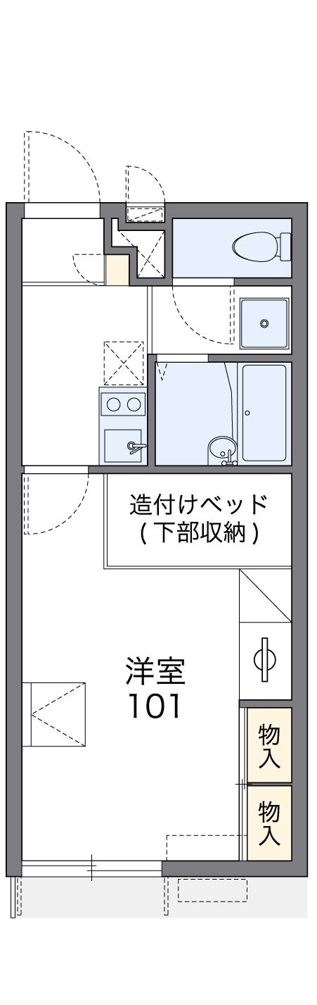 レオパレス魚住南の間取り