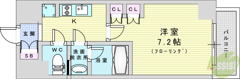 大阪市淀川区塚本のマンションの間取り