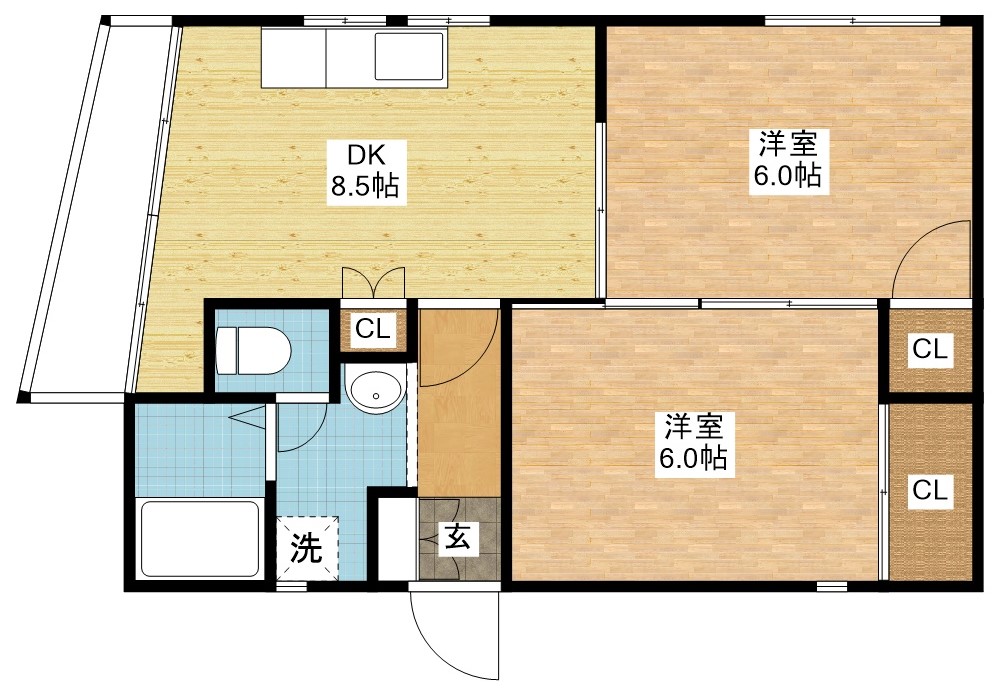 長崎市戸町のマンションの間取り