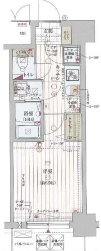 【大阪市都島区都島南通のマンションの間取り】