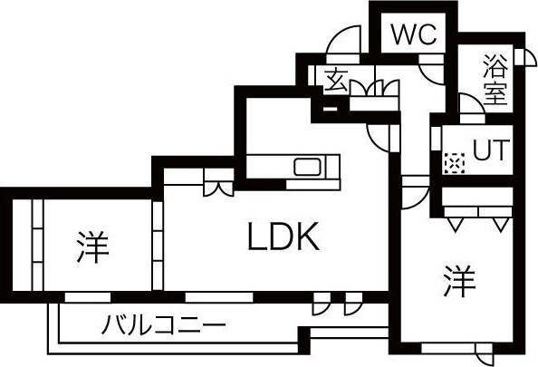 西宮市若草町のマンションの間取り