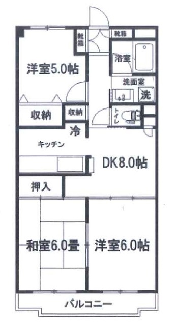 さいたま市北区日進町のマンションの間取り